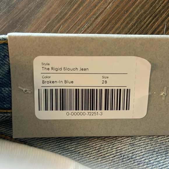 NWT Everlane Rigid Slouch Jean. Wash: Broken-in Blue. Size: 28 - Picture 12 of 12
